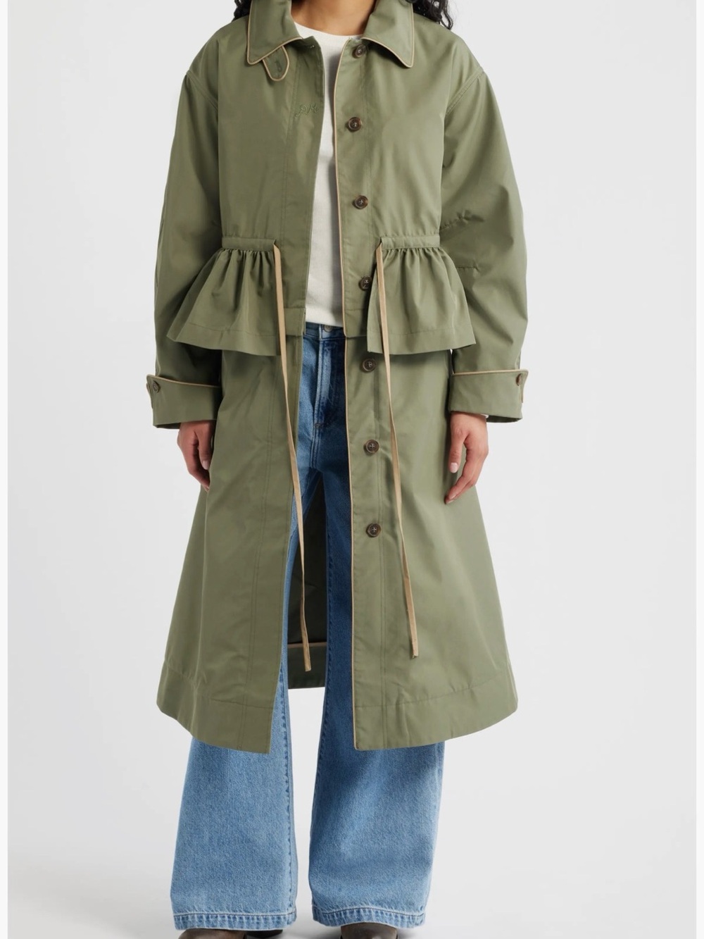 NWT Damson Madder Myrtle Water Repellent Convertible Trench Coat - Picture 3 of 4